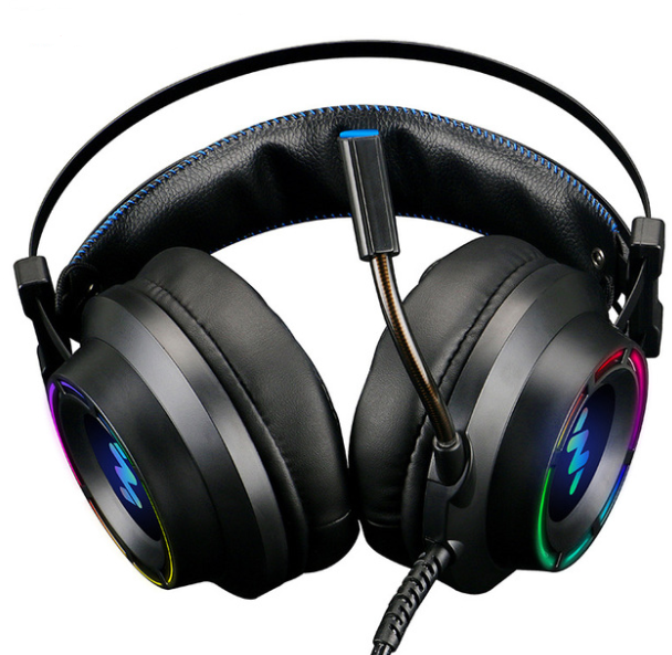 RGB Gaming Headset with Noise-Canceling Mic – USB, PC Compatible