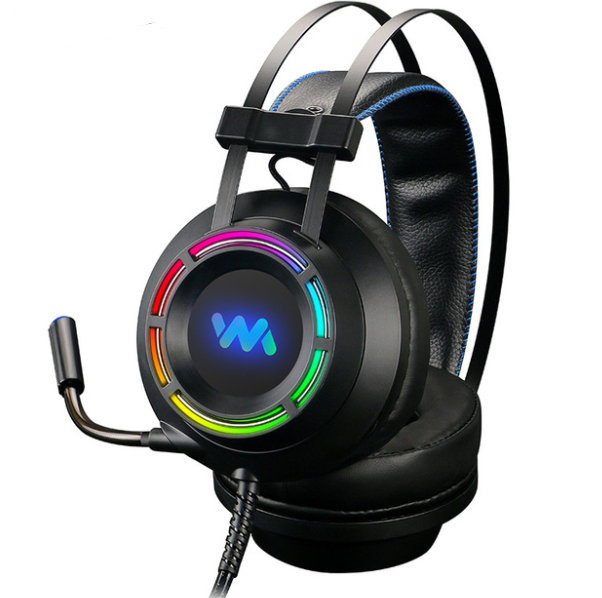RGB Gaming Headset with Noise-Canceling Mic – USB, PC Compatible