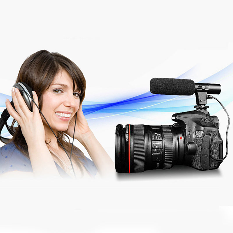 MIC-01 Compact Camera Microphone – Universal Hot Shoe Mount