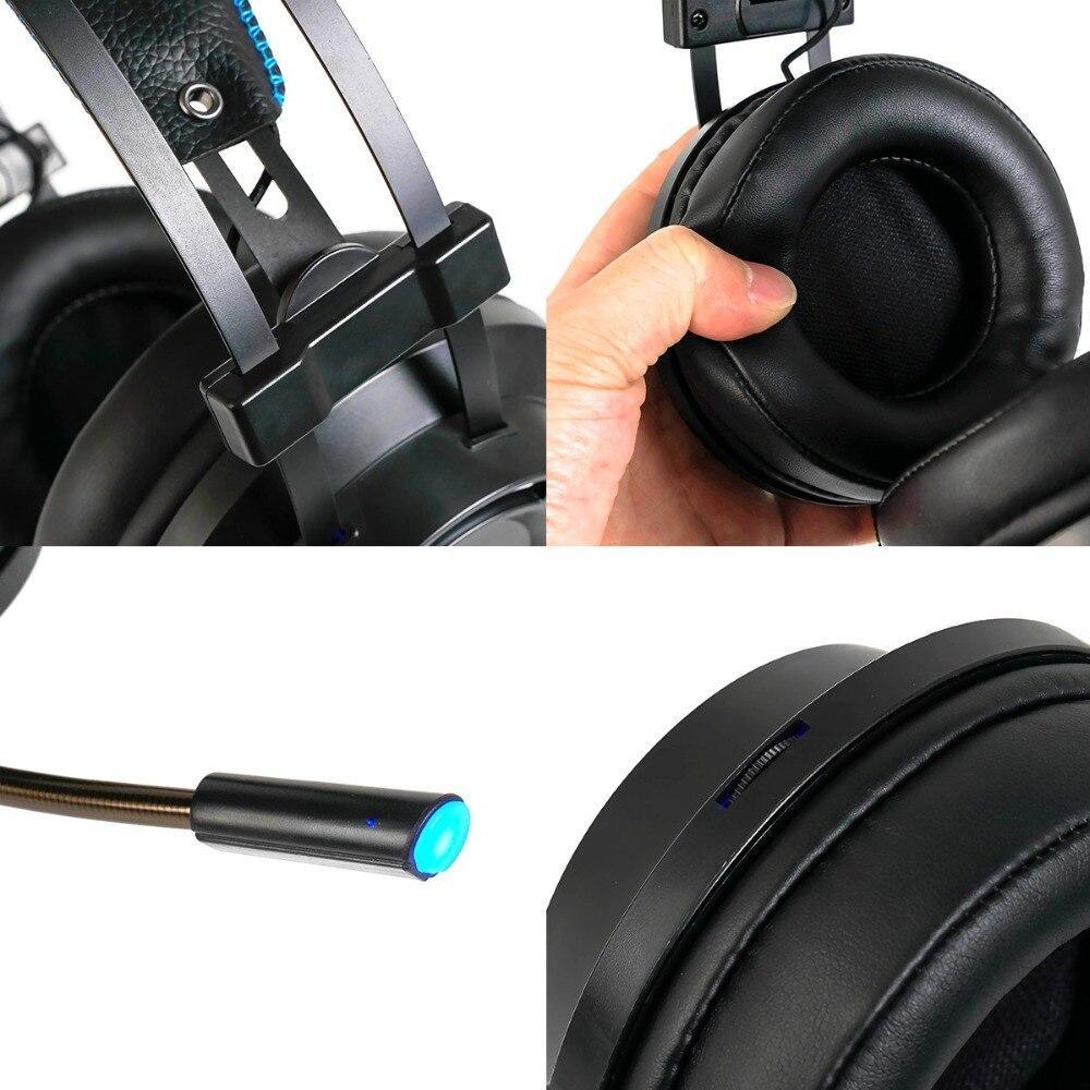RGB Gaming Headset with Noise-Canceling Mic – USB, PC Compatible