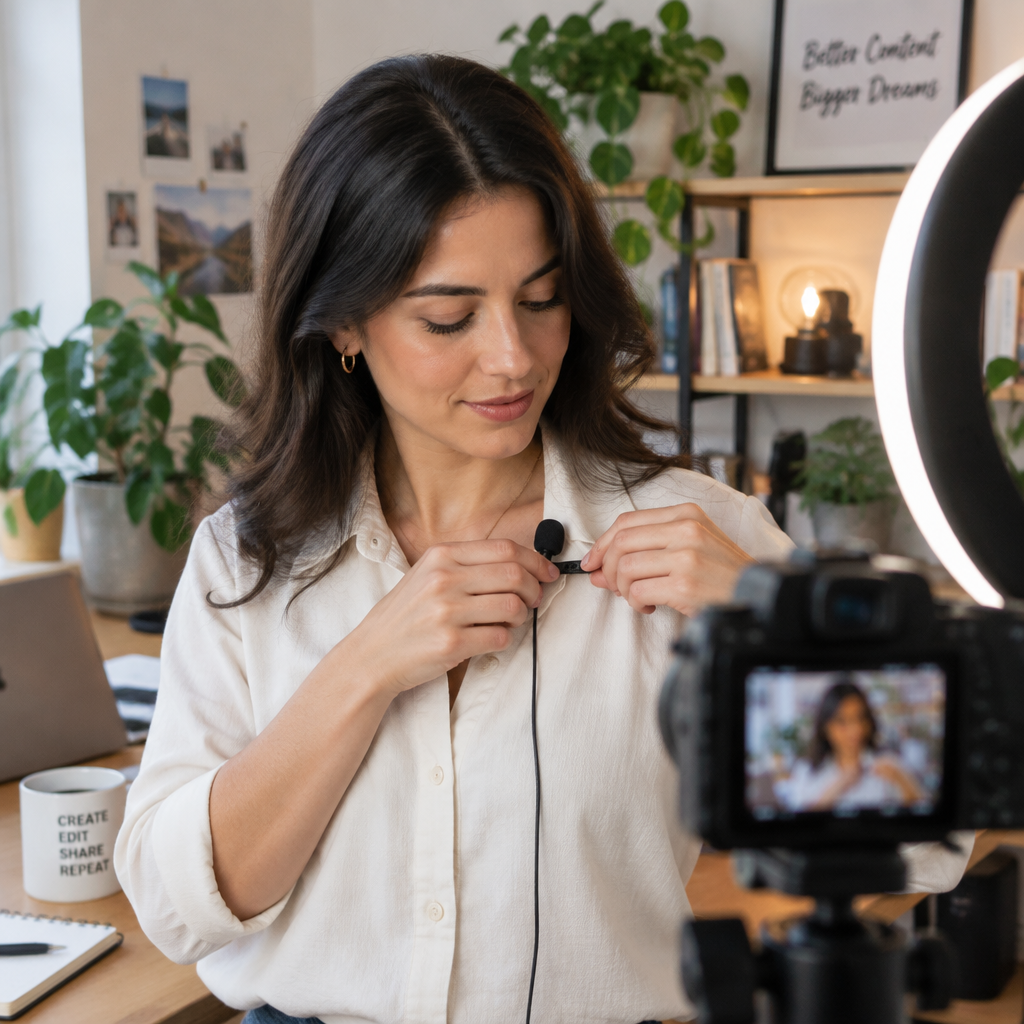 Lavalier mic lifestyle shot