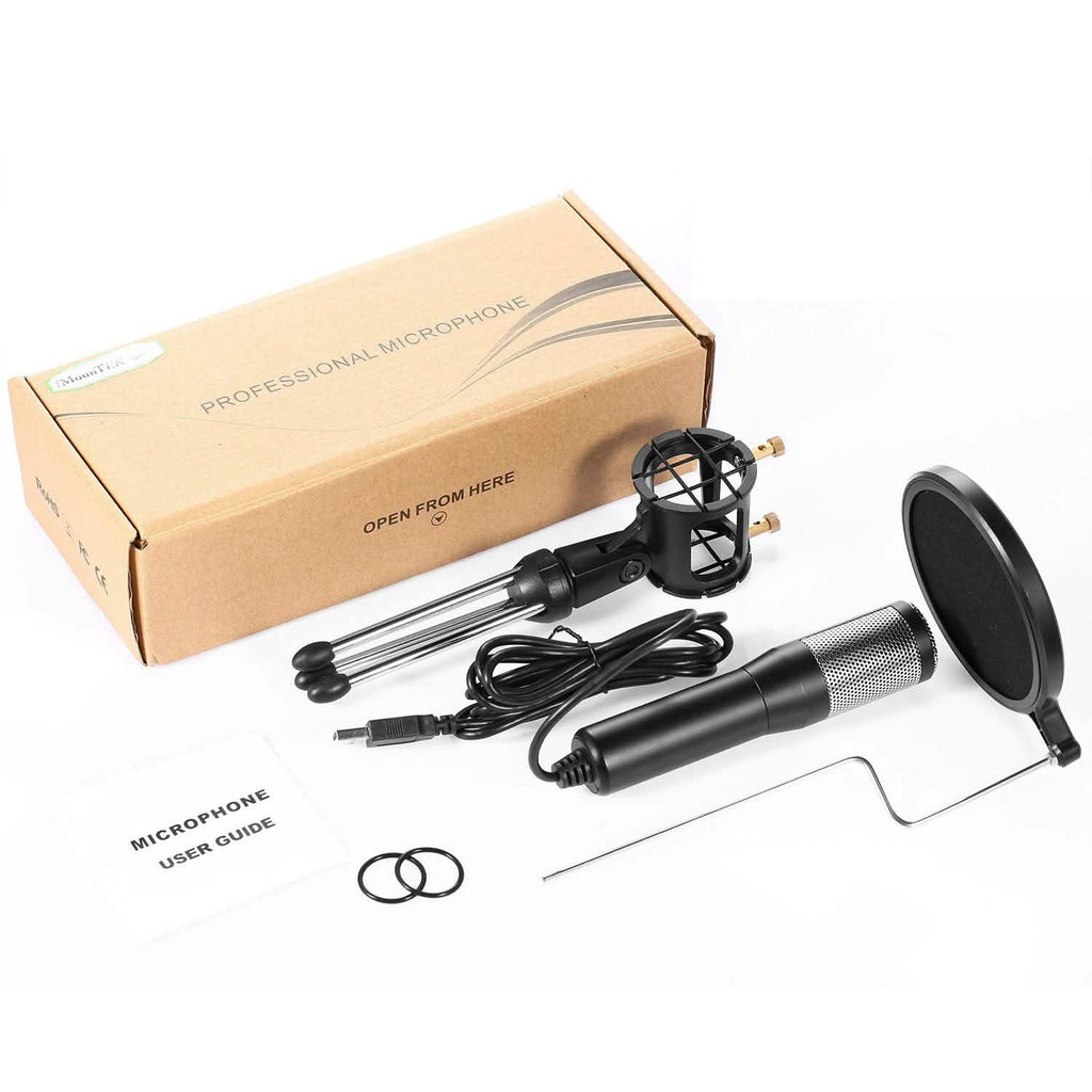 Professional Condenser Studio Microphone – Plug & Play USB
