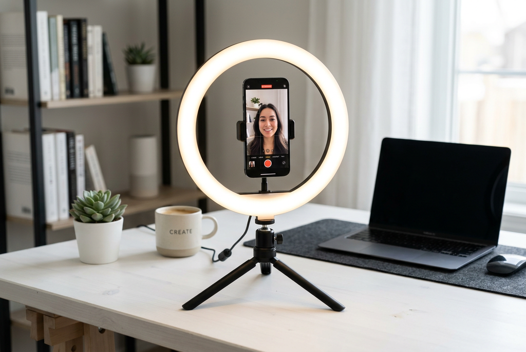 Ring Light on Desk